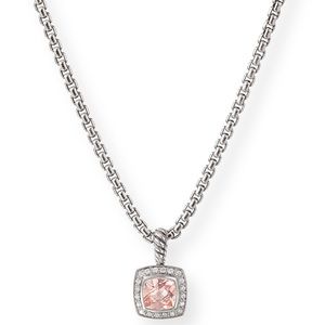 Petite Albion Necklace w/ Morganite and Diamonds